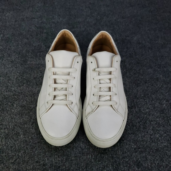 Margaux The Sneaker Women's EU 39.5 / US 9.5 White Calf‎ Leather Handmade Shoes - Picture 3 of 16